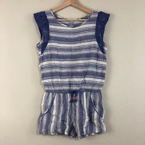 Cat & Jack blue and white romper (XL)